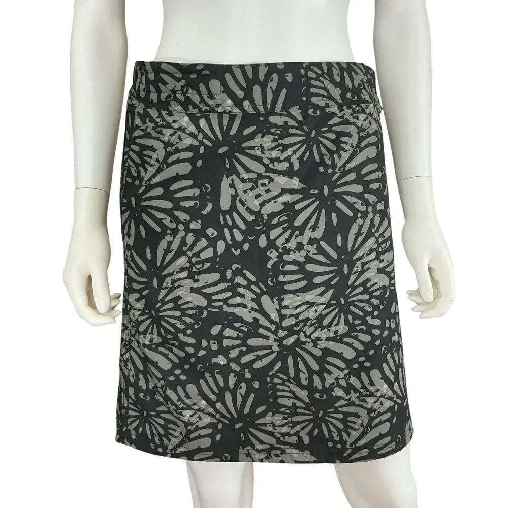 RipSkirt Hawaii Grey Wrap Skirt Size S Charcoal Shibori Length 2 Beach Tropical - Picture 3 of 14